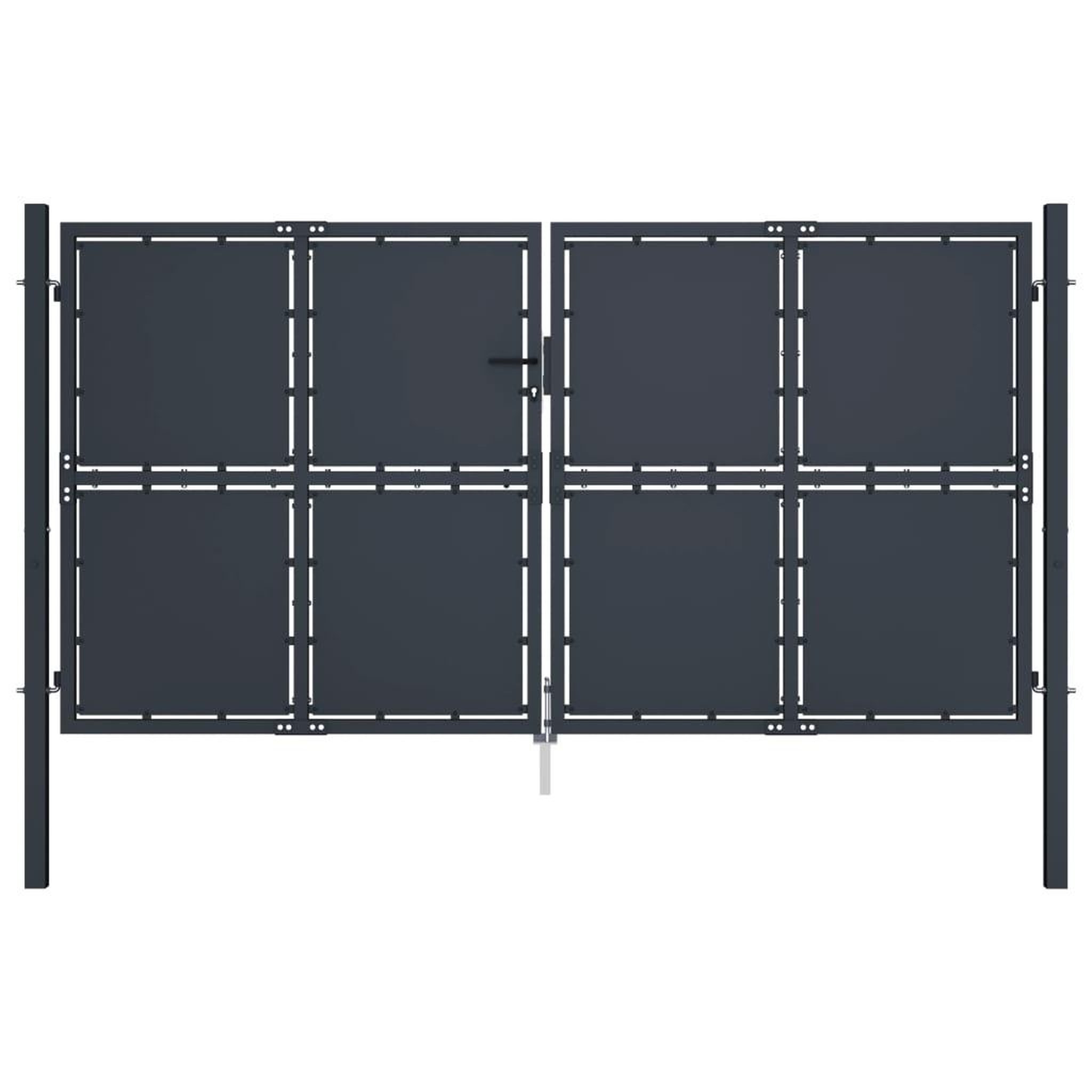 Voir la diapositive 1 : VIDAXL Portail de jardin Acier 300 x 200 cm Anthracite
