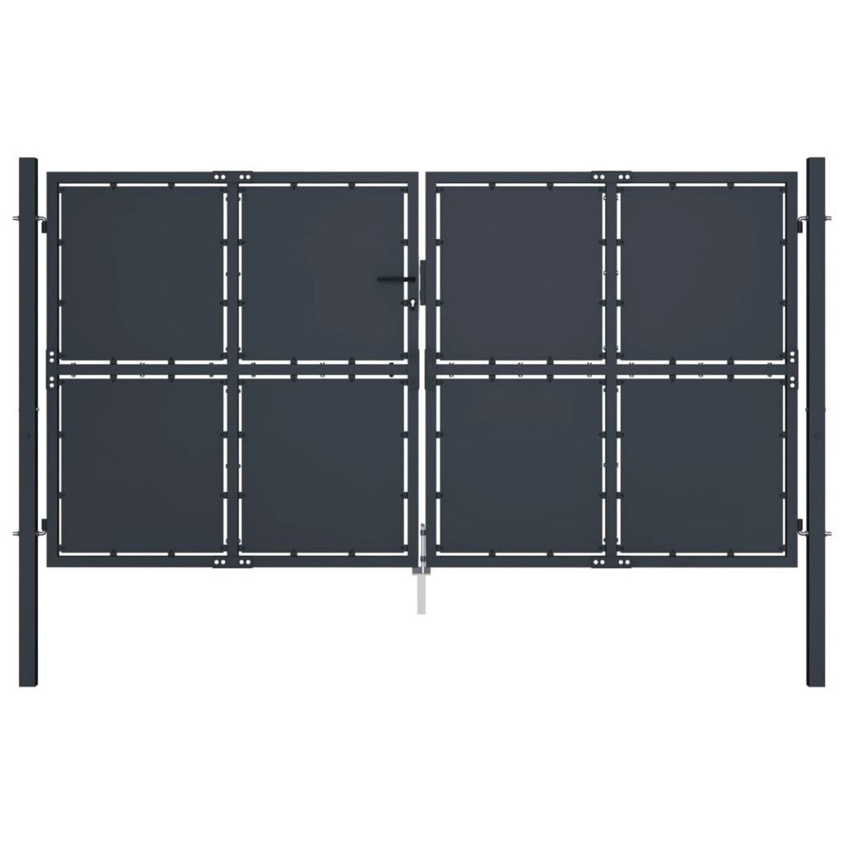 VIDAXL Portail de jardin Acier 300 x 200 cm Anthracite