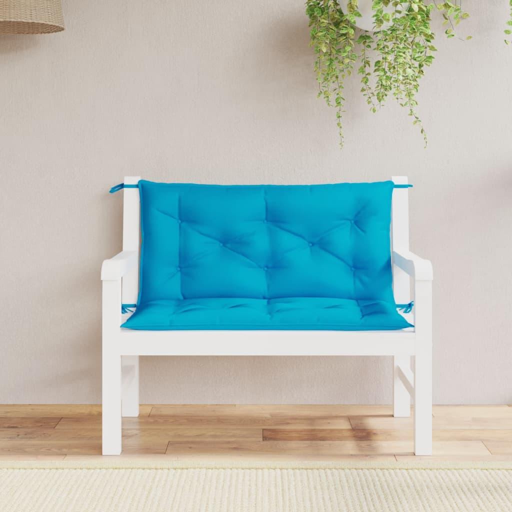 VIDAXL Coussins de banc de jardin lot de 2 bleu clair tissu Oxford