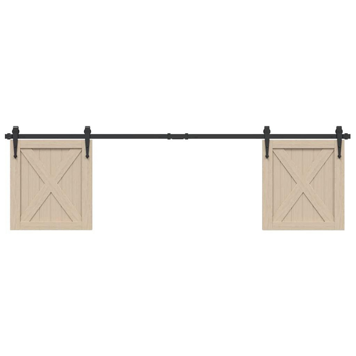 VIDAXL Kit de porte d'armoire coulissante 183 cm acier au carbone