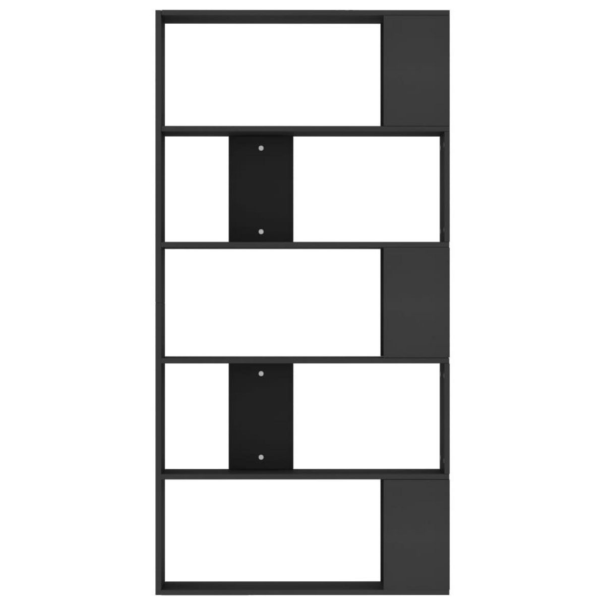 VIDAXL Bibliotheque/Separateur de piece Noir Bois d'ingenierie