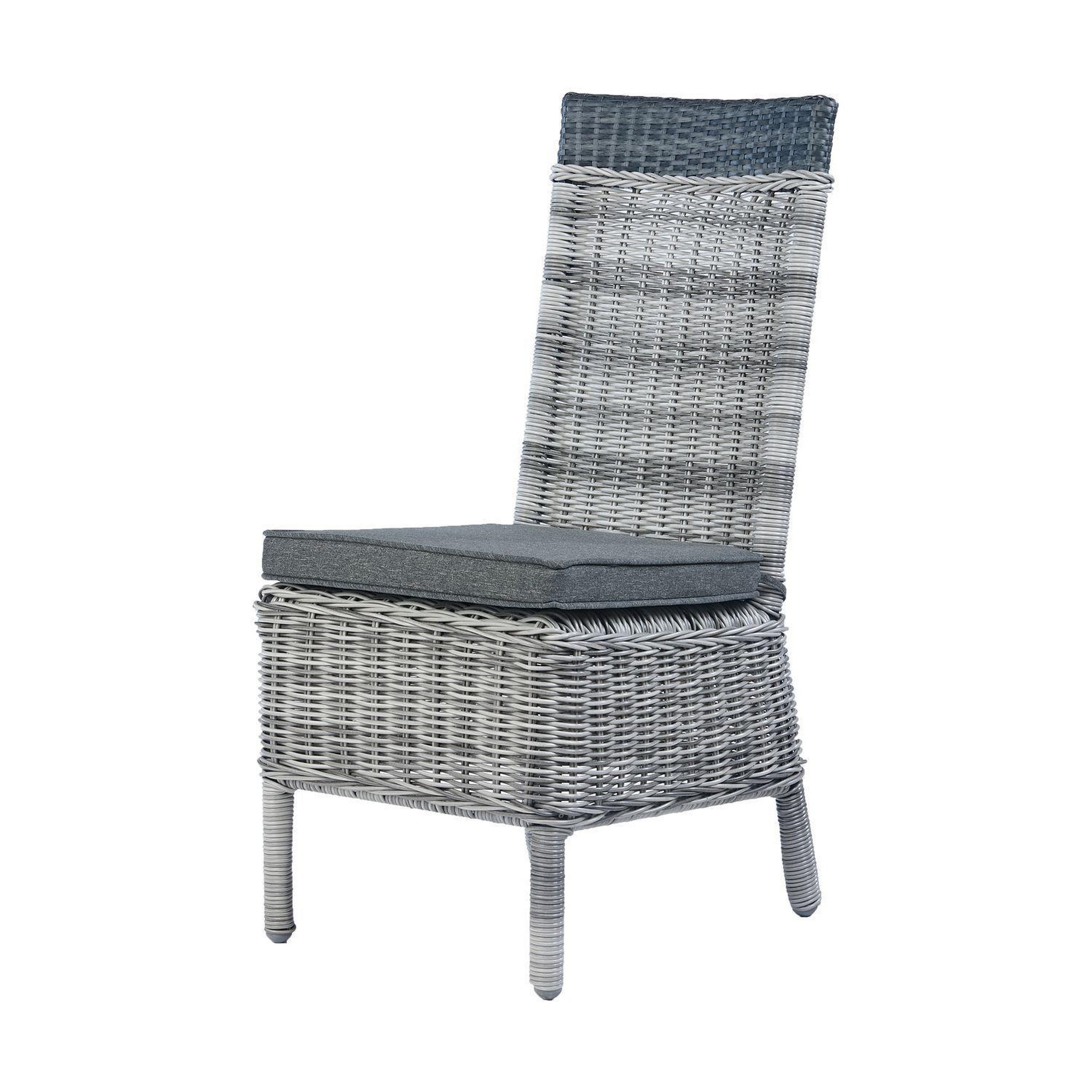 Voir la diapositive 2 : TOILINUX Ensemble table et 6 chaises de jardin en résine tressée 6 places faro - gris