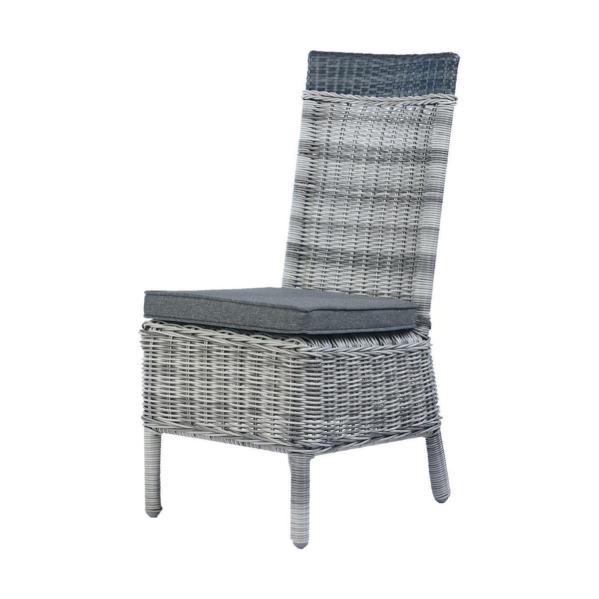 TOILINUX Ensemble repas en résine tressée Faro - 6 Personnes - Gris