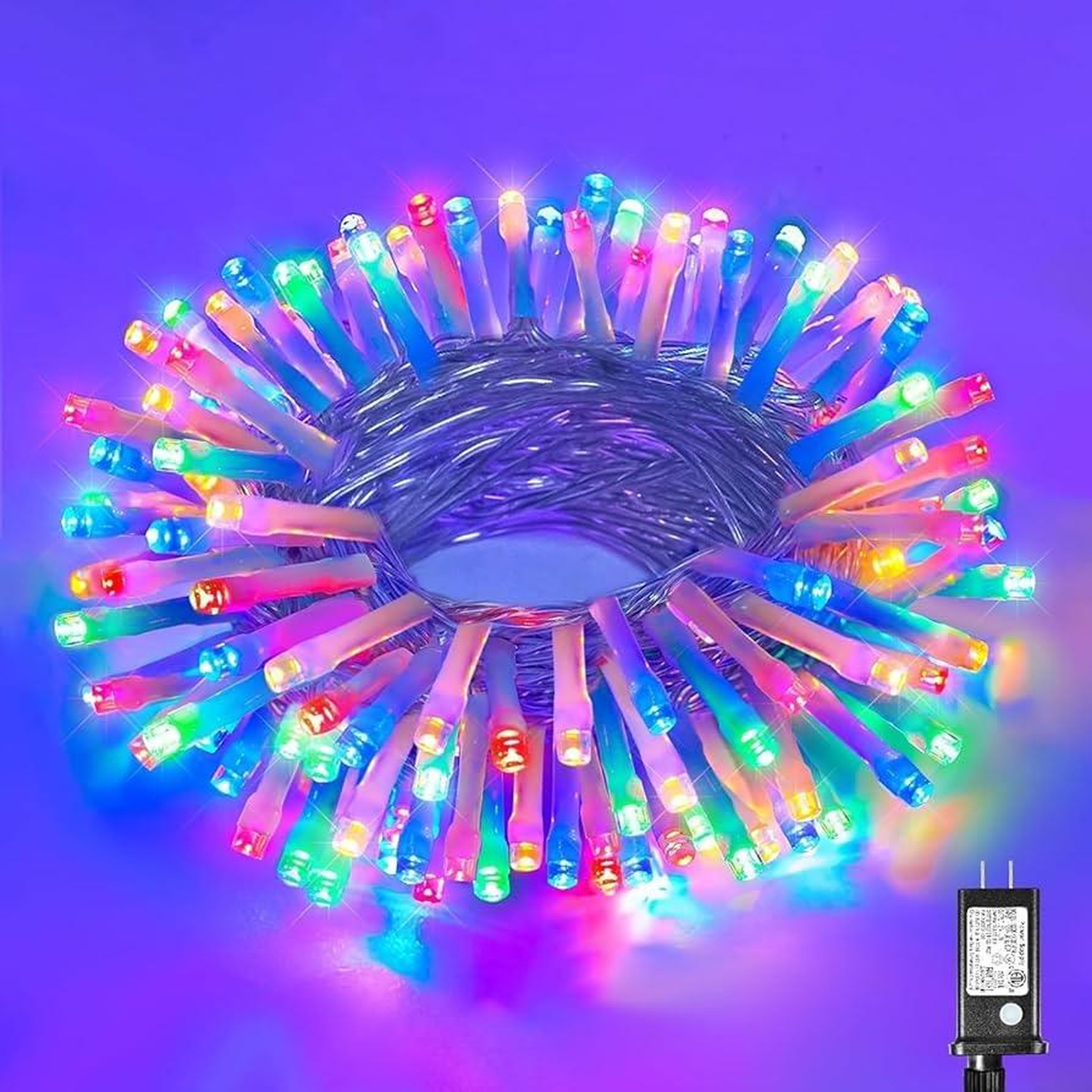 Voir la diapositive 3 : Eden Guirlande électrique 80 led multicouleur 3 m fil transparent