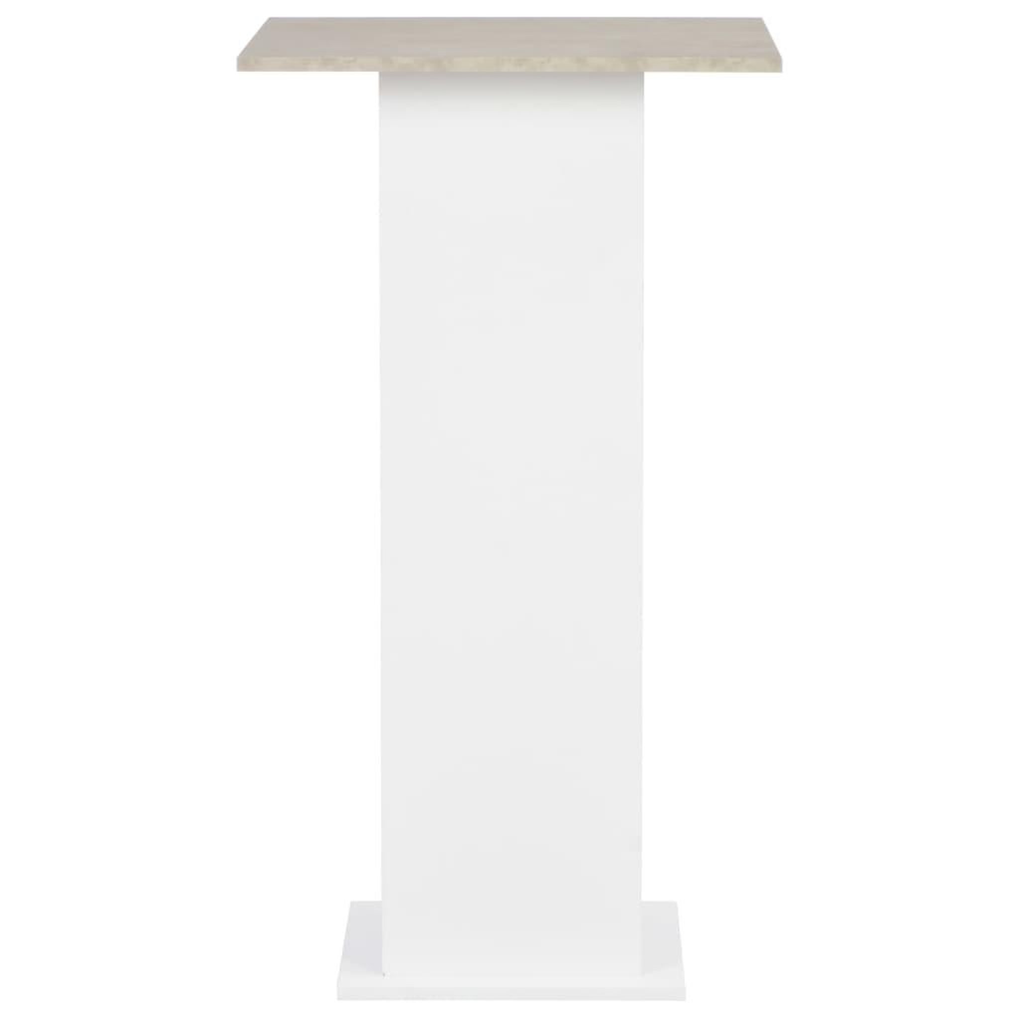 Voir la diapositive 3 : VIDAXL Table de bar Blanc et beton 60x60x110 cm