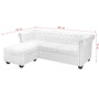 Voir la diapositive 6 : VIDAXL Canape Chesterfield en forme de L cuir synthetique blanc