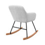Voir la diapositive 3 : Rendez vous déco Rocking-chair en tissu bouclé blanc-Isola