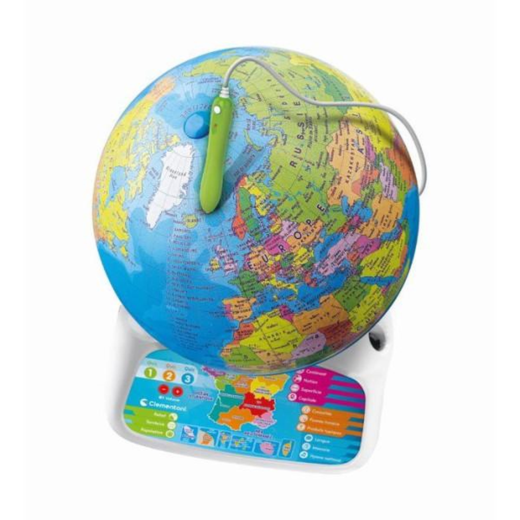 Voir la diapositive 3 : CLEMENTONI Exploraglobe - Réalité augmentée - Clementoni - Globe interactif - 500 questions - Voyage a travers le monde