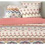 Voir la diapositive 2 : Home collection Parure housse de couetteavectaie oreiller coton 51 fils amarok