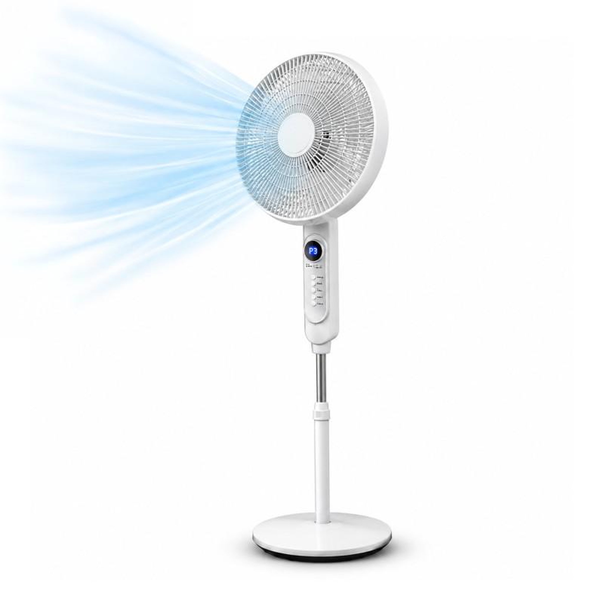 Ventilateur sur pied avec télécommande et écran led 40 cm – 45w