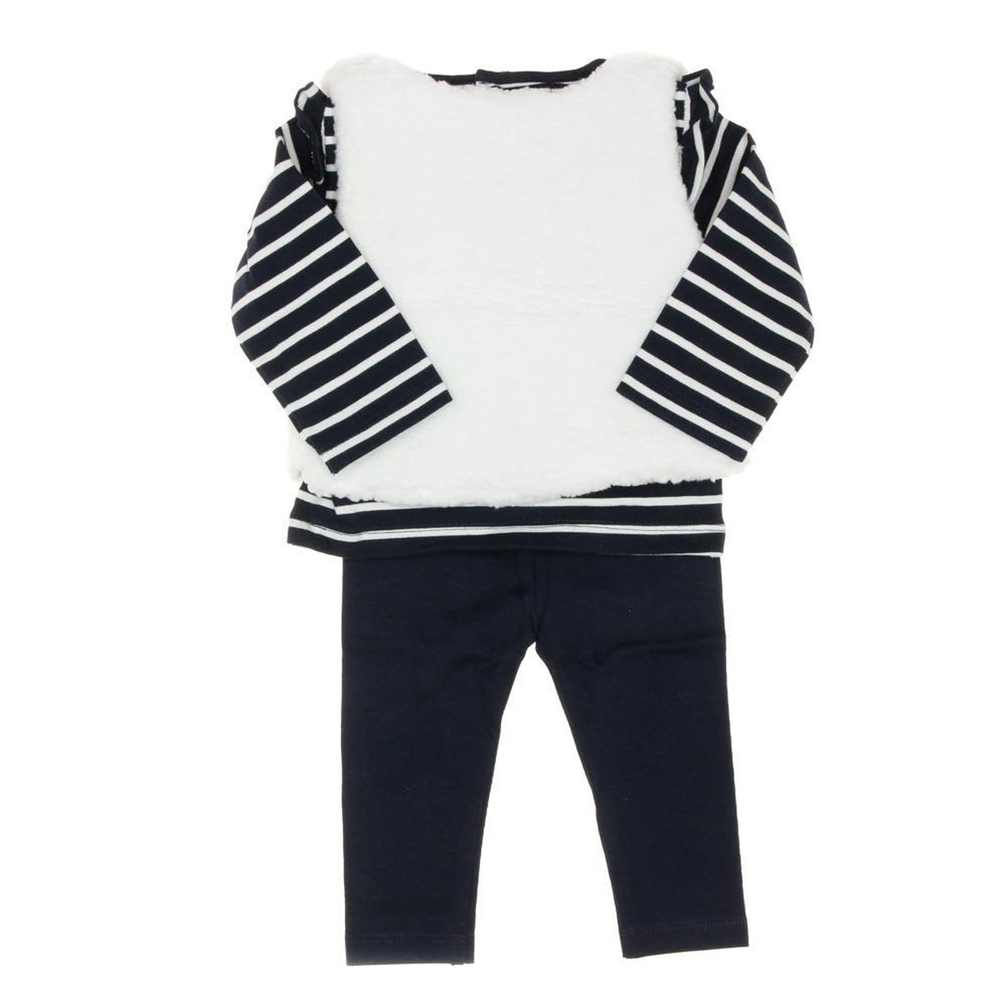 Voir la diapositive 2 : ELLE EST OU LA MER Ensemble /Blanc Bébé Fille EOM Fula