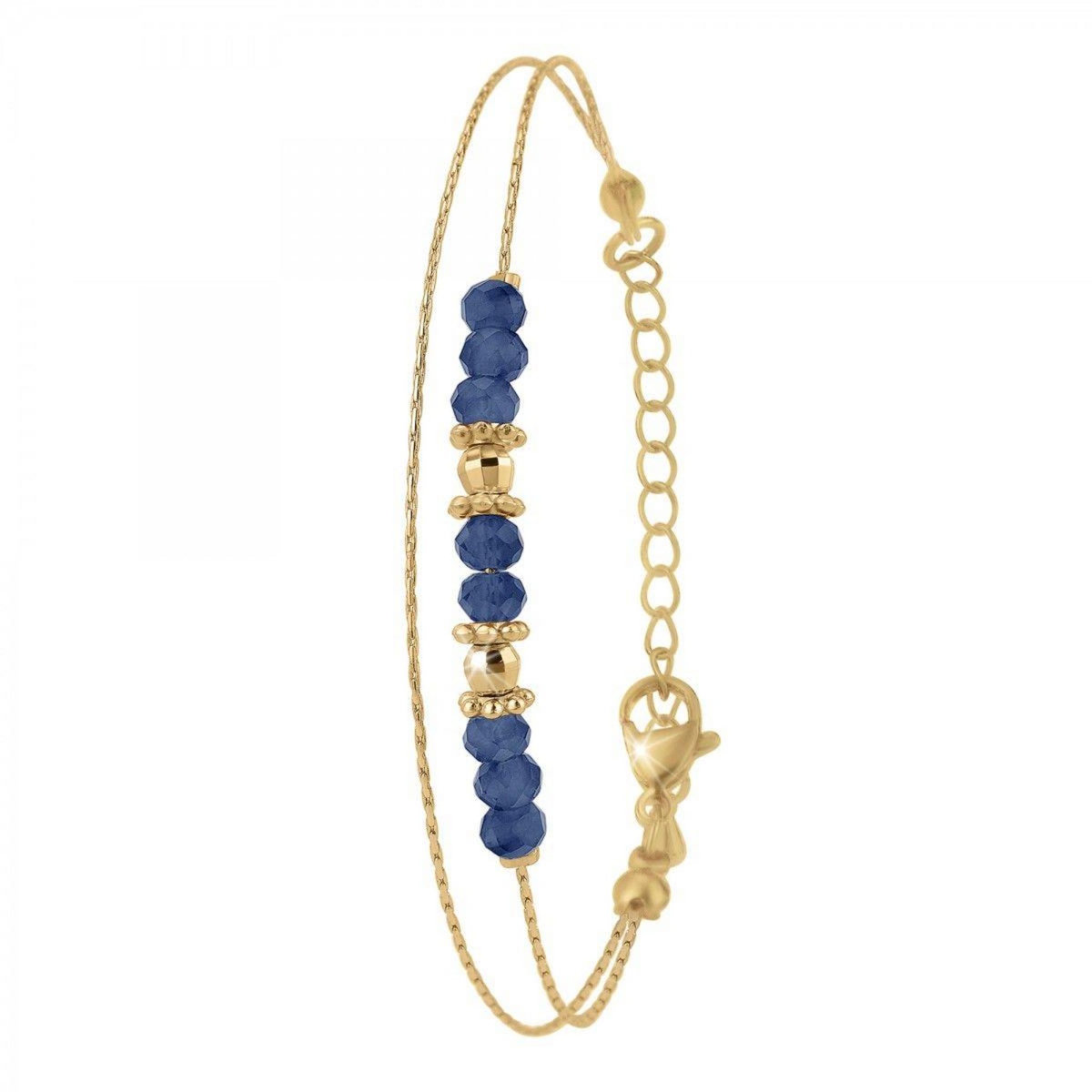 SC BOHEME Bracelet double tour par SC Bohème orné de pierres Lapis Lazuli