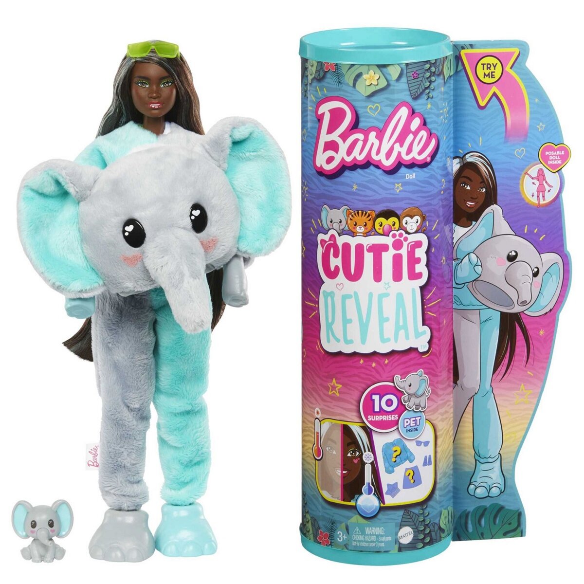 BARBIE Poupée Barbie Cutie Reveal Elephant