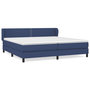 Voir la diapositive 1 : VIDAXL Sommier a lattes de lit avec matelas Bleu 200x200 cm Tissu