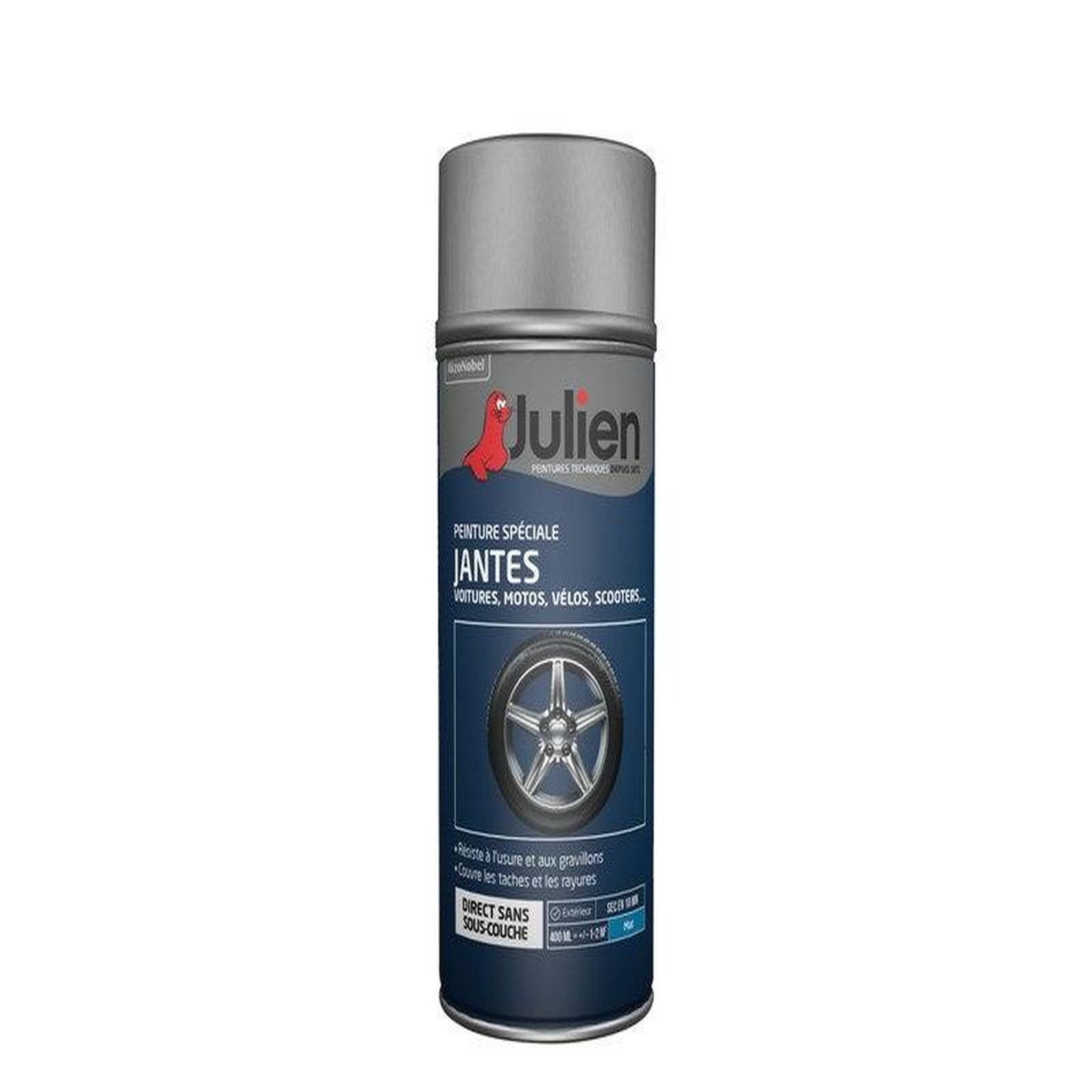 Julien Peinture aérosol Spéciale jantes JULIEN noir mat 400 ml