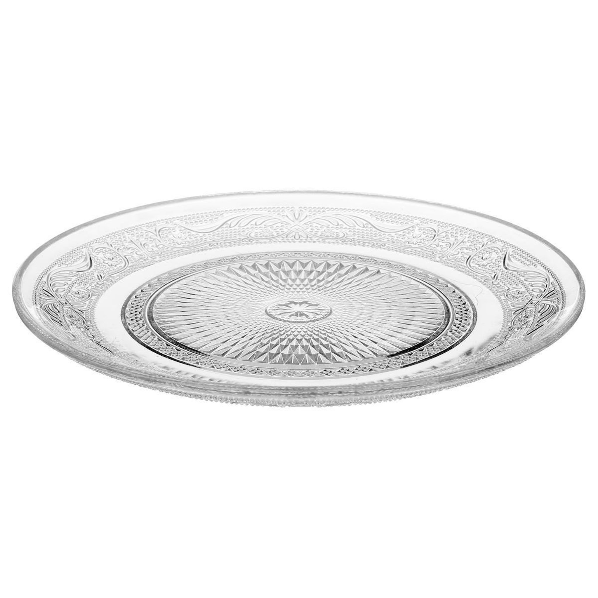Voir la diapositive 2 : SECRET DE GOURMET Lot de 6 assiettes à dessert  renaissance  20cm transparent