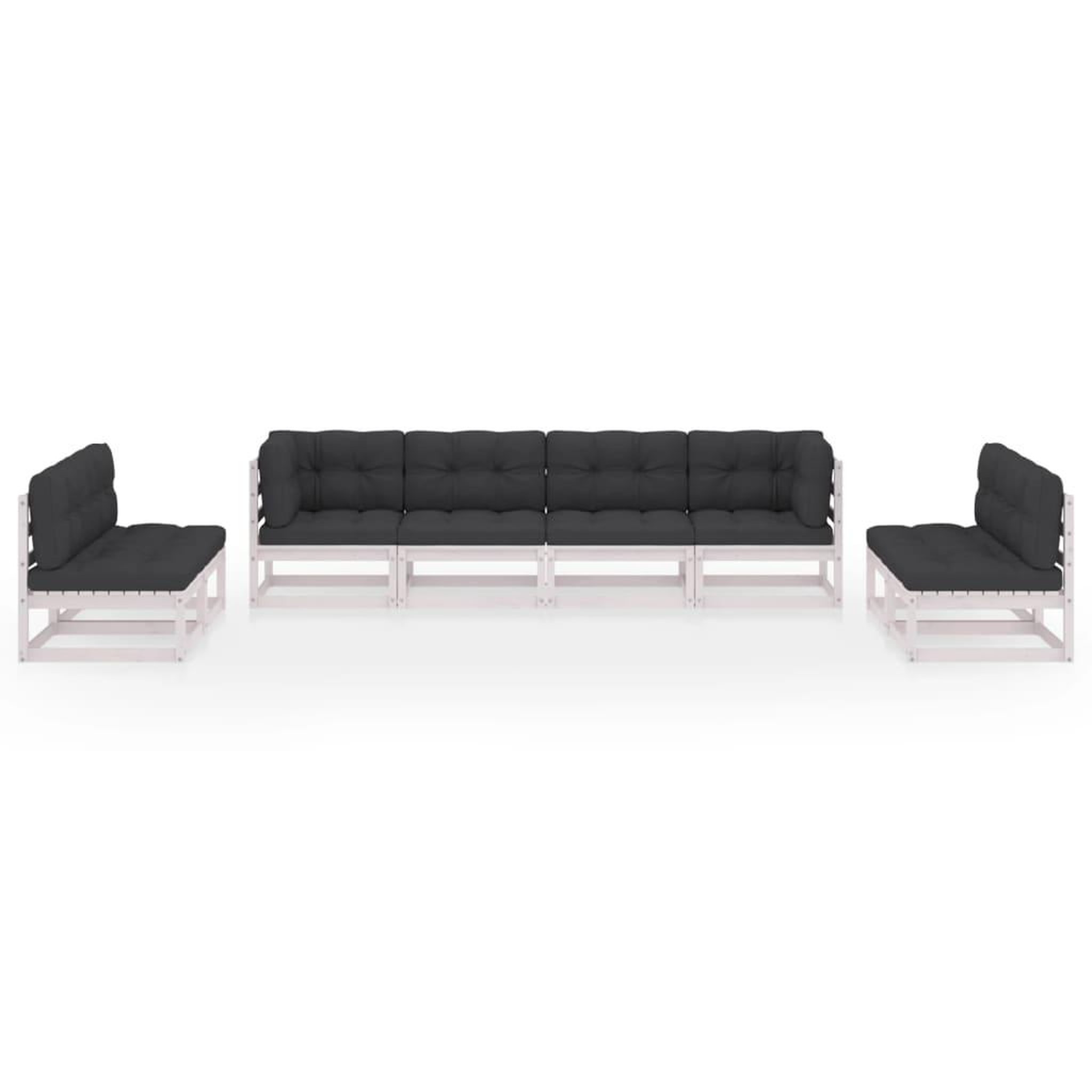 Voir la diapositive 3 : VIDAXL Salon de jardin 8 pcs avec coussins Bois de pin massif