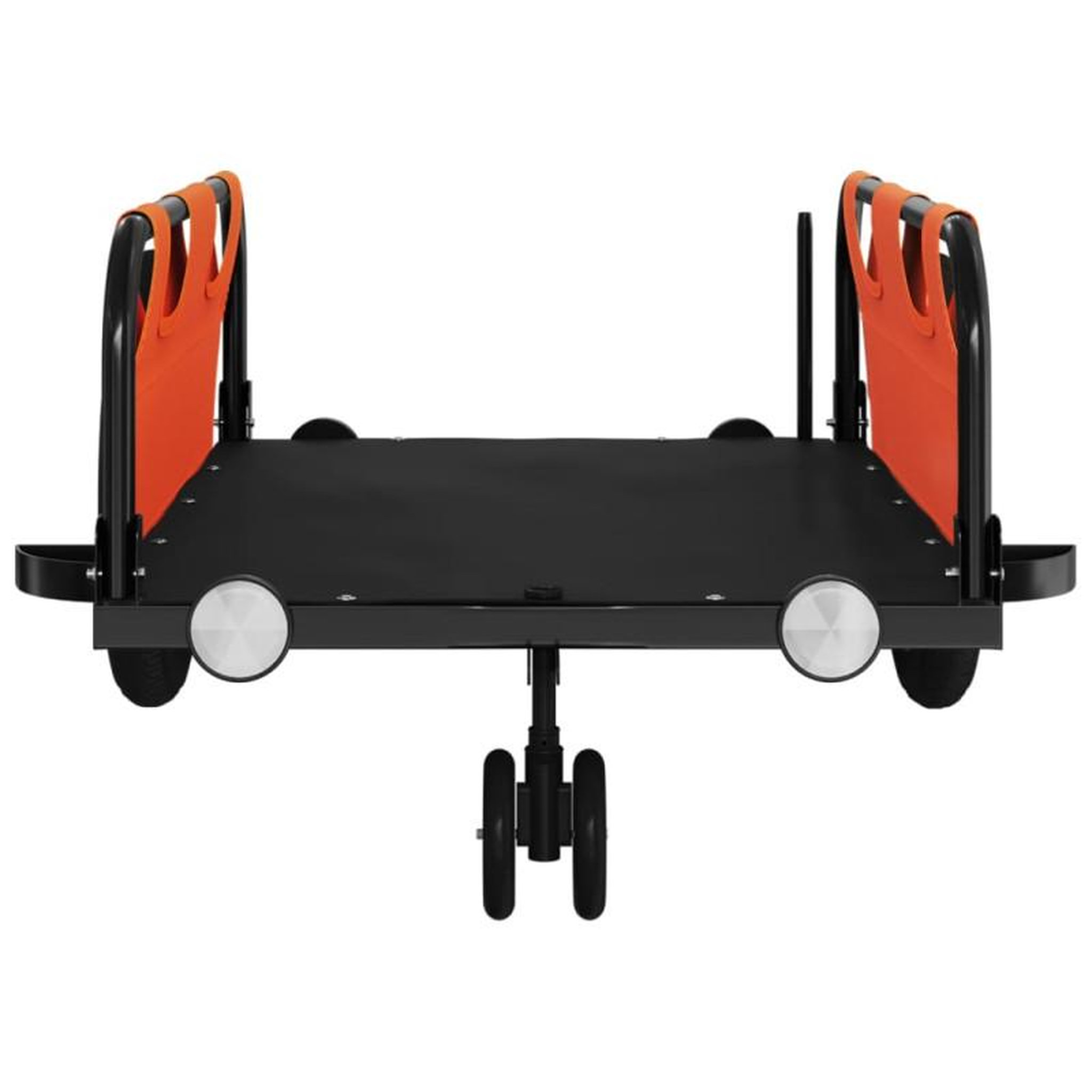 Voir la diapositive 5 : VIDAXL Remorque de vélo orange tissu oxford et fer