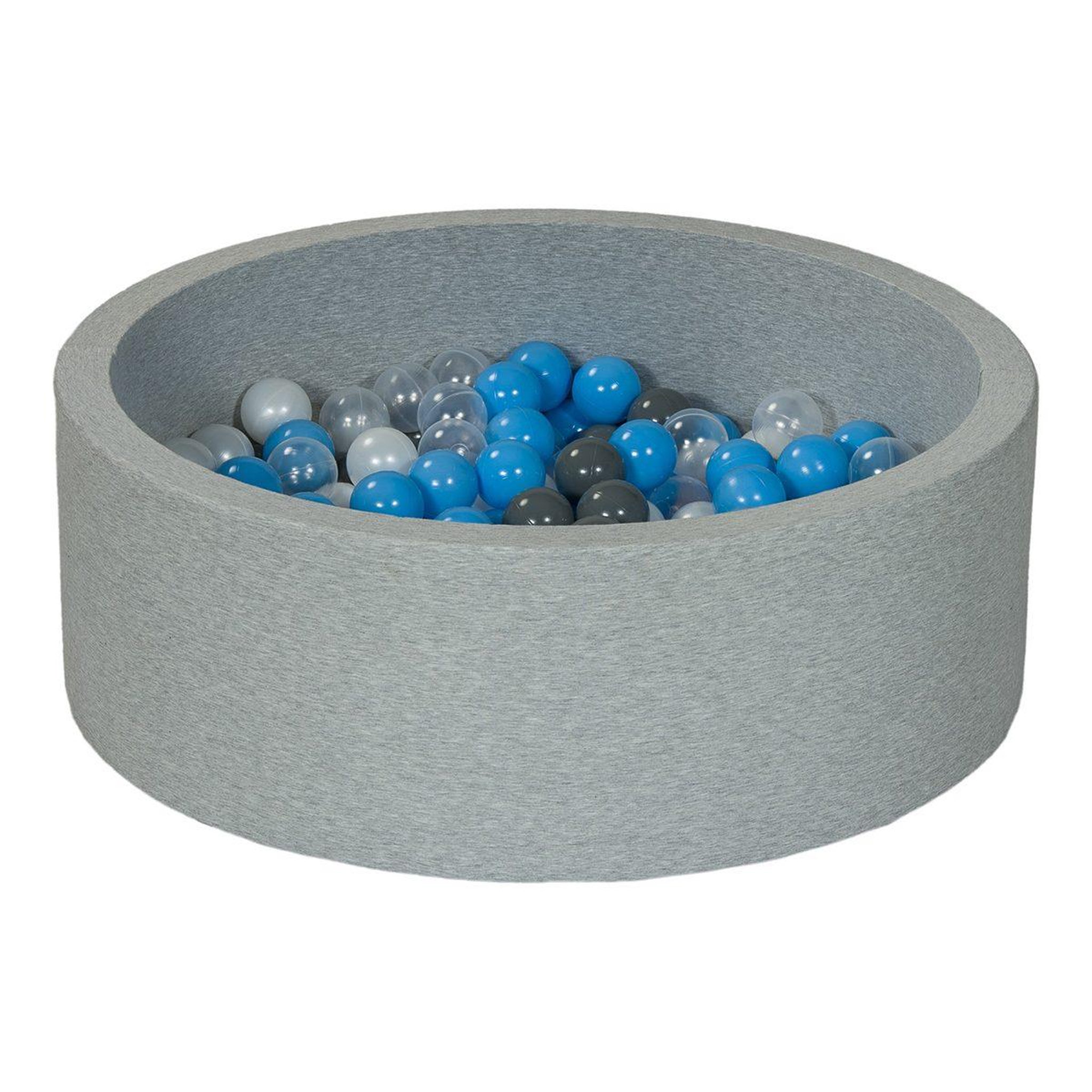 VELINDA Piscine à balles aire de jeu + 200 balles perle, transparent, gris, bleu clair