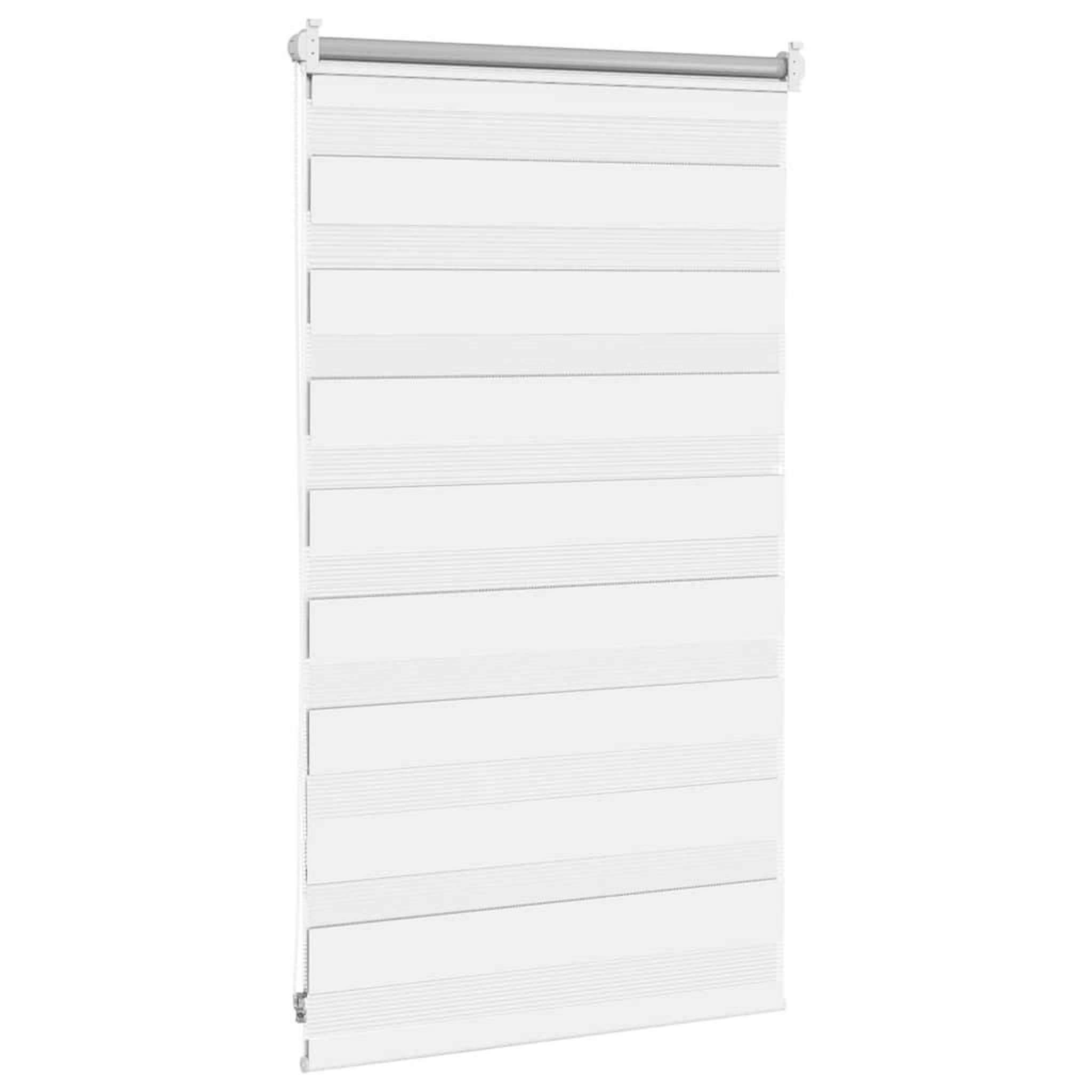 Voir la diapositive 4 : VIDAXL Store venitien zebre 50,9 x 100 cm, largeur du tissu 46,7 cm, blanc
