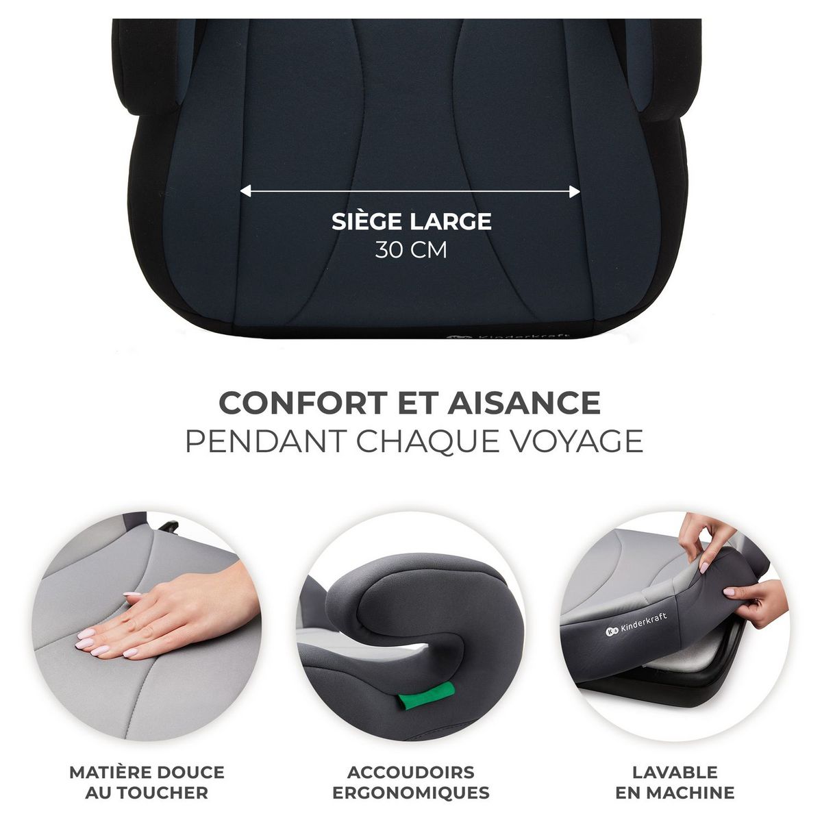 KINDERKRAFT Rehausseur bas I-BOOST i-Size 135-150 cm