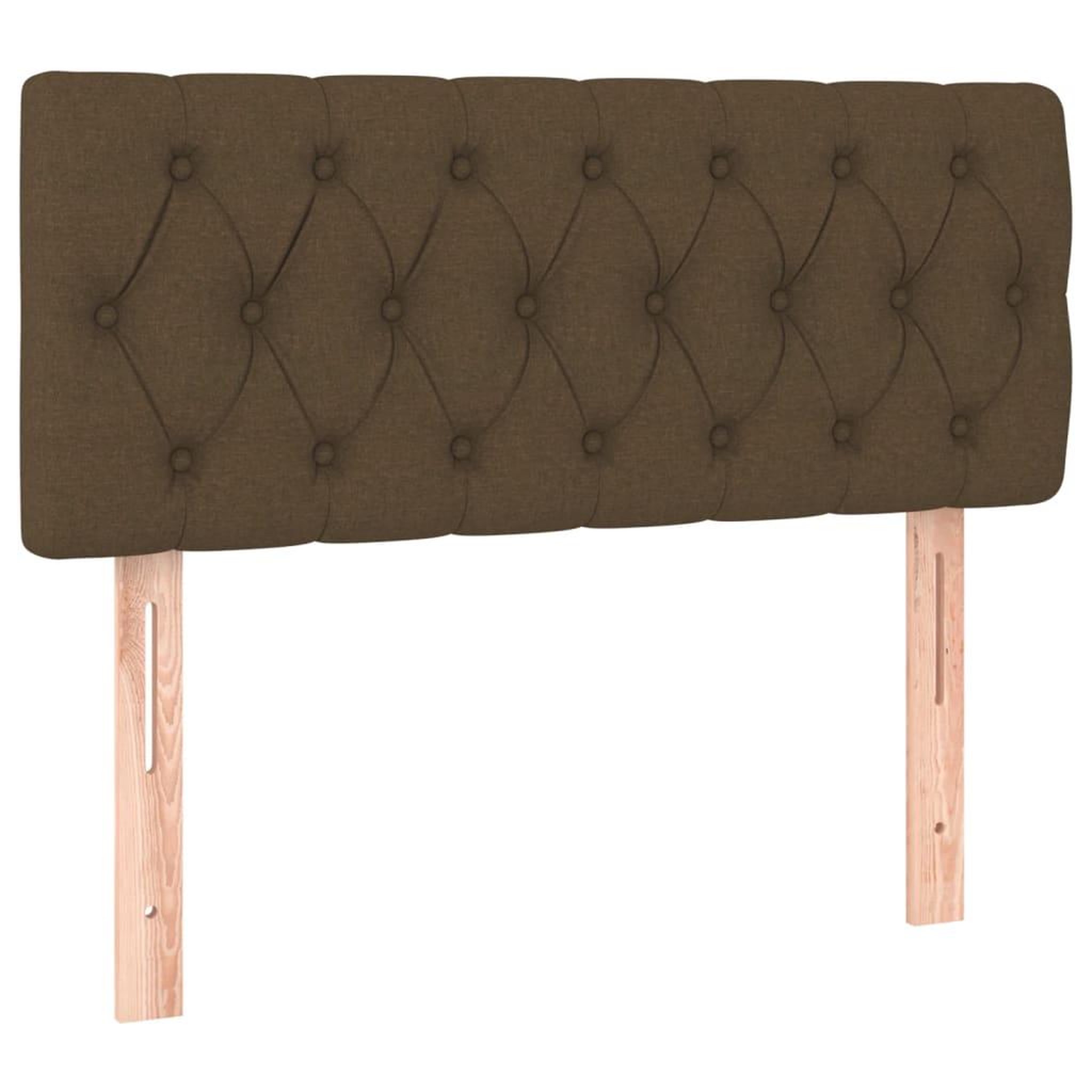 Voir la diapositive 4 : VIDAXL Tete de lit a LED Marron fonce 90x7x78/88 cm Tissu