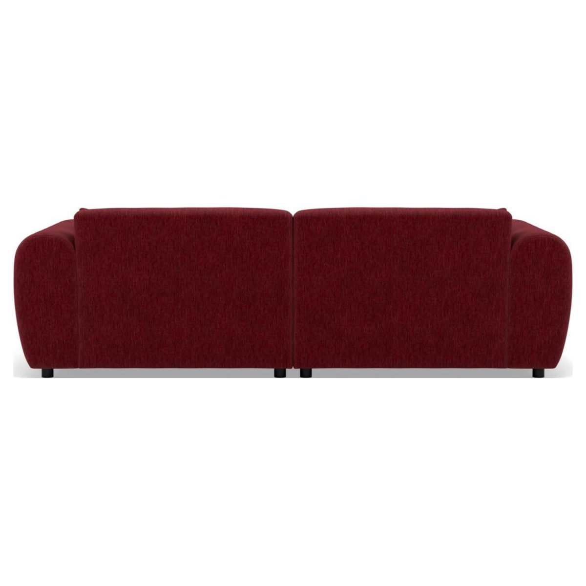 LISA DESIGN Aumance - canapé droit 4 places avec double méridienne assise profonde en velours texturé