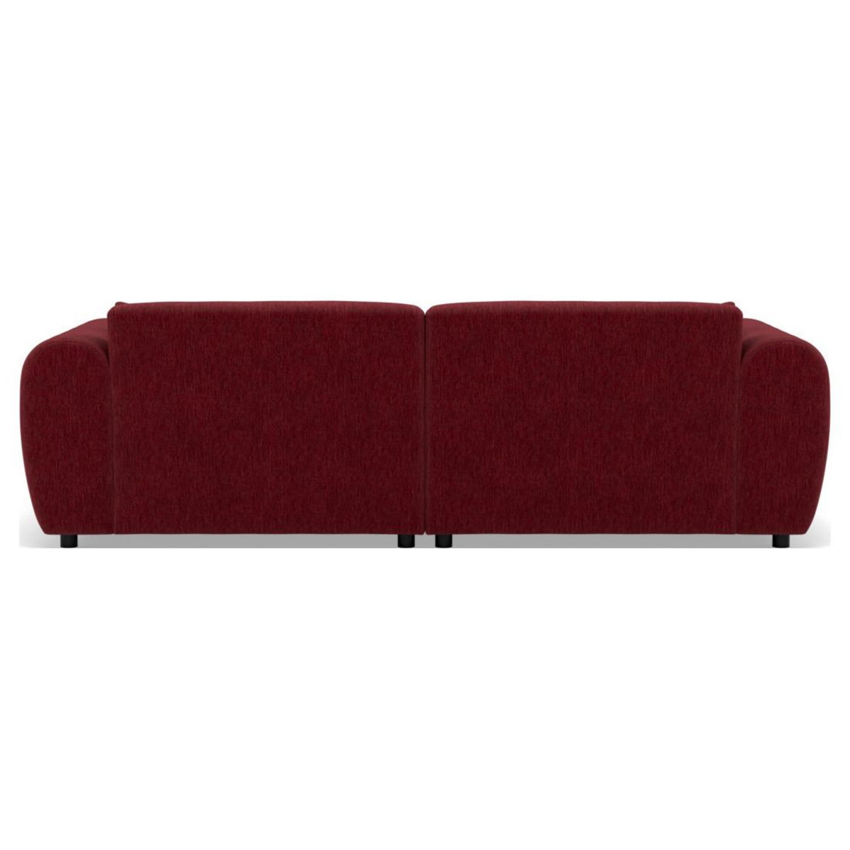 LISA DESIGN Aumance - canapé droit 4 places avec double méridienne assise profonde en velours texturé