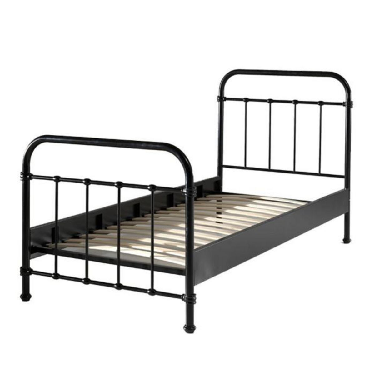 Paris Prix Lit Enfant Métal  New York  120x200cm Noir