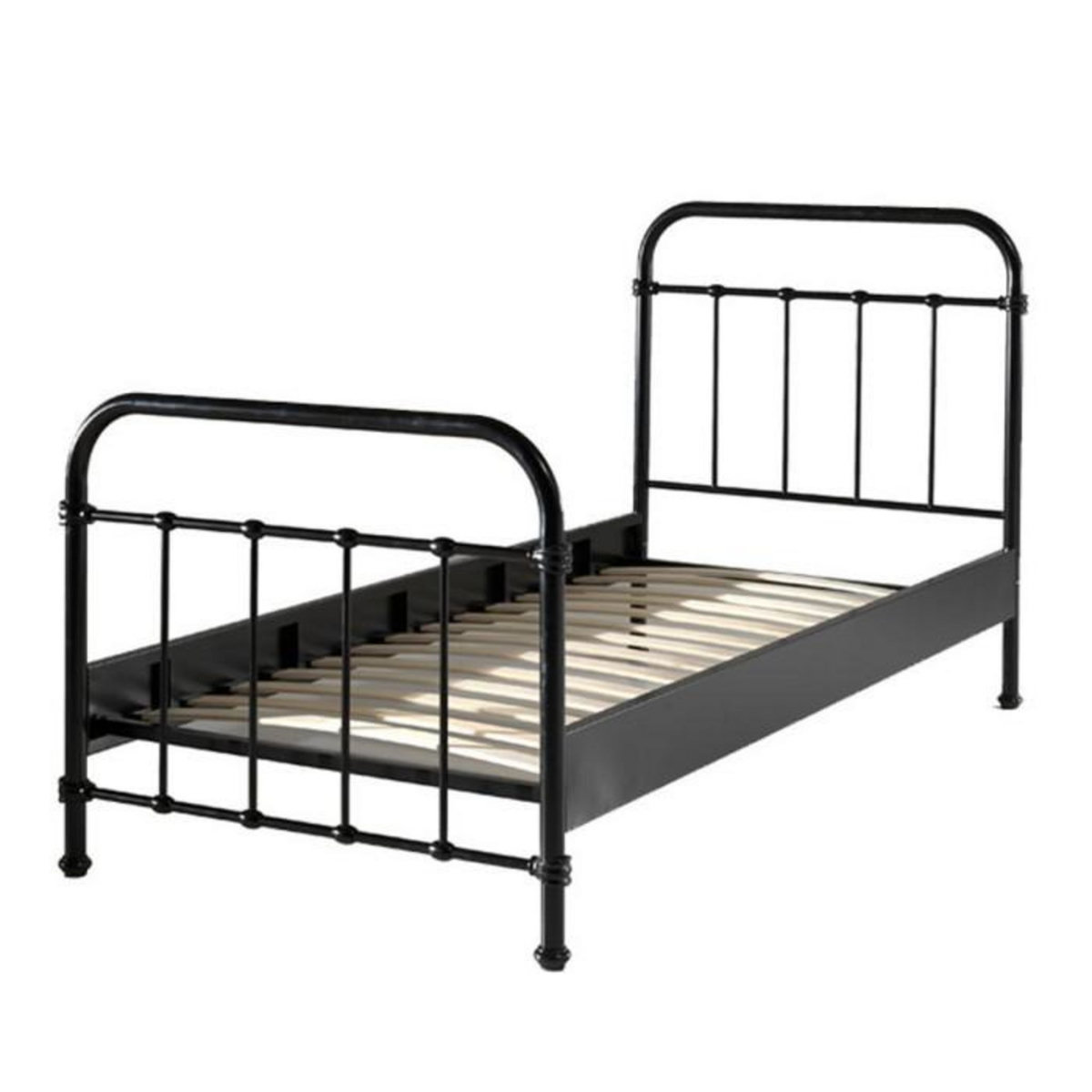 Paris Prix Lit Enfant Métal  New York  120x200cm Noir