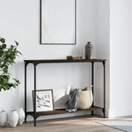 VIDAXL Table console chene marron 101x30,5x75 cm bois d'ingenierie