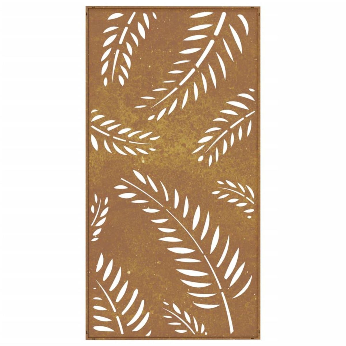 VIDAXL Decoration murale jardin 105x55 cm acier corten design feuille
