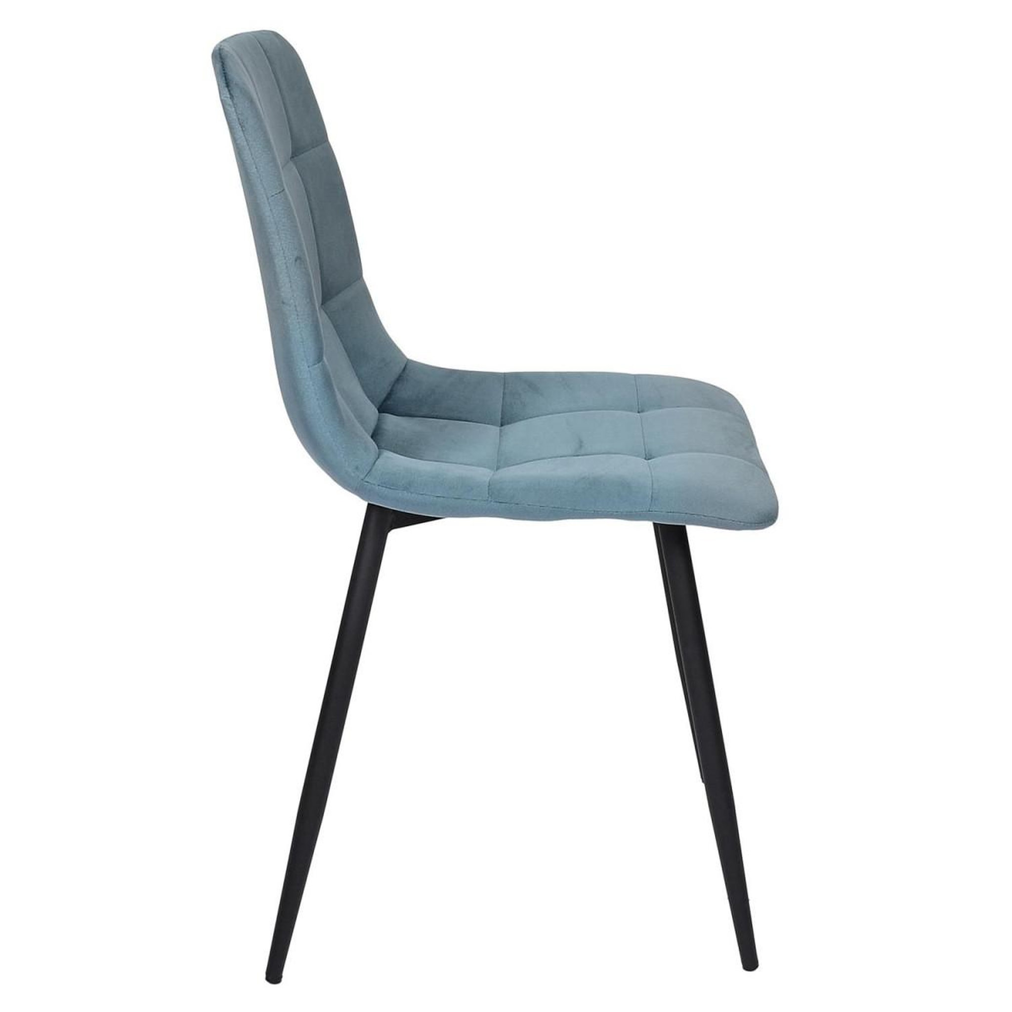 Voir la diapositive 4 : The Home Deco Factory Lot de 4 chaises  mateo  88cm bleu canard