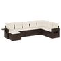 Voir la diapositive 2 : VIDAXL Salon de jardin 8 pcs avec coussins marron resine tressee