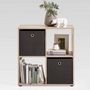 Voir la diapositive 2 : Paris Prix Étagère 4 Cases Design  Gaman  70cm Chêne