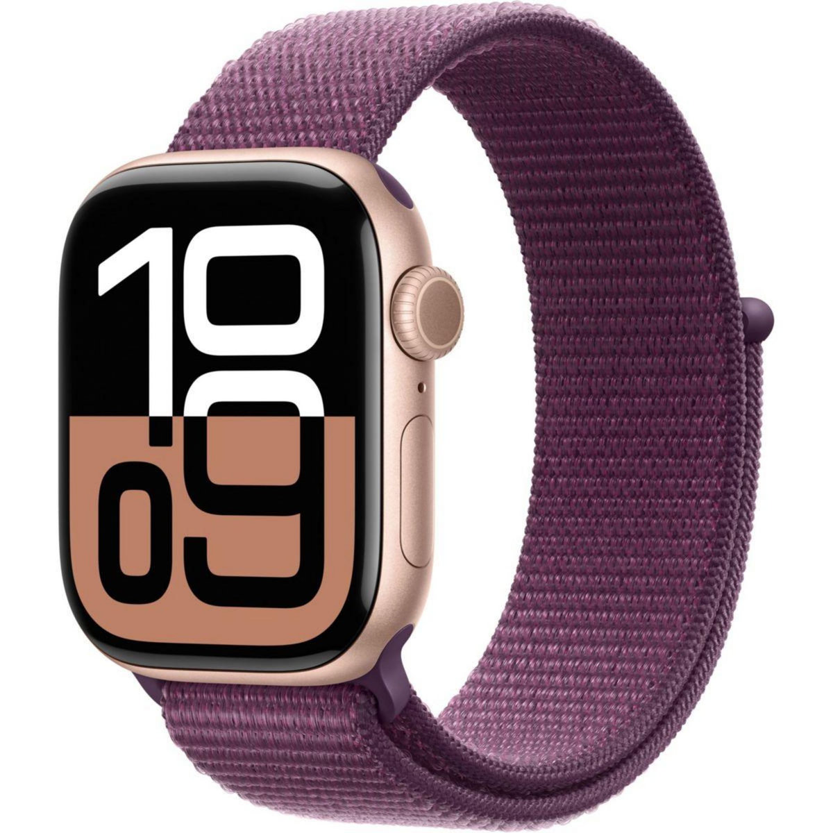 APPLE Montre connectée Serie 10 42mm Alu/Or Rose Loop Cellular