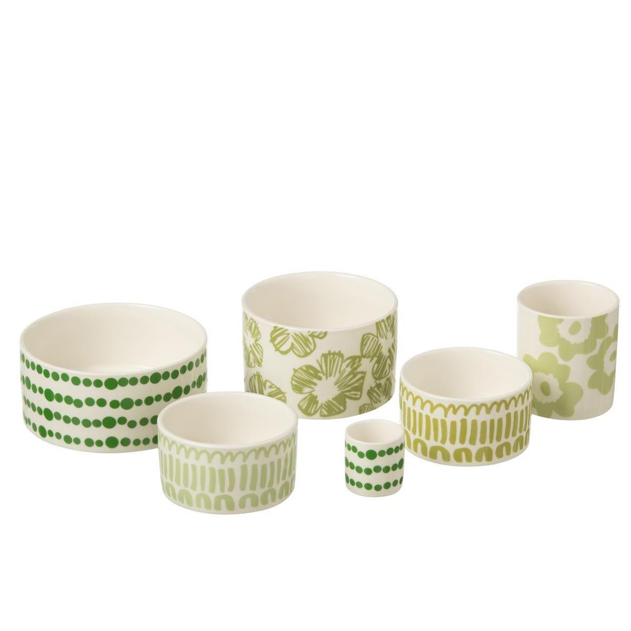 Voir la diapositive 2 : J-LINE Service Apéritif 7 Pièces  Fiesta Sud  30cm Vert