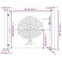 Voir la diapositive 6 : VIDAXL Portail de jardin 105x105 cm acier corten conception de l'arbre