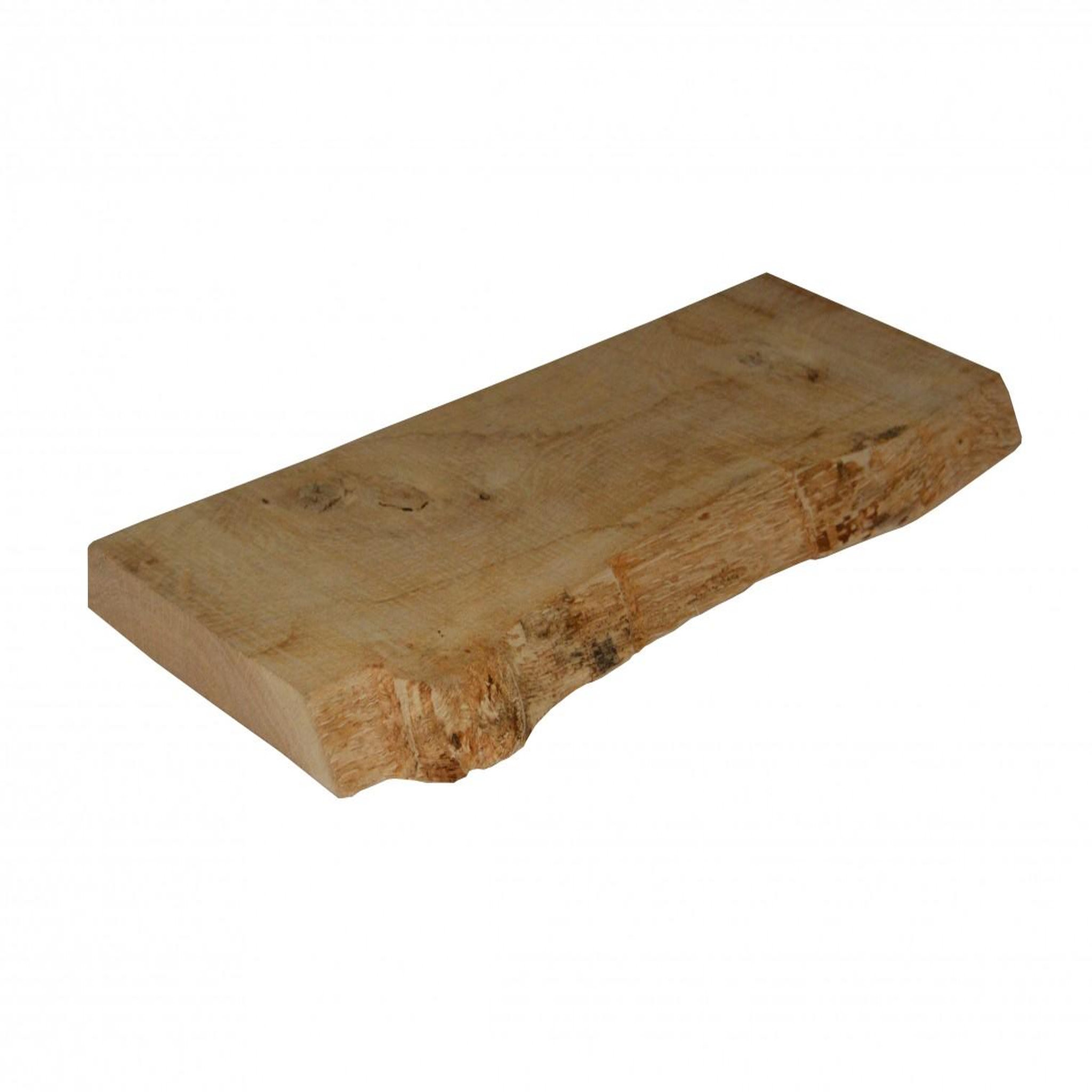 CENTRALE BRICO Etagère murale chêne massif naturel brut, L.60 x P.18.5 cm, Ep.29 mm