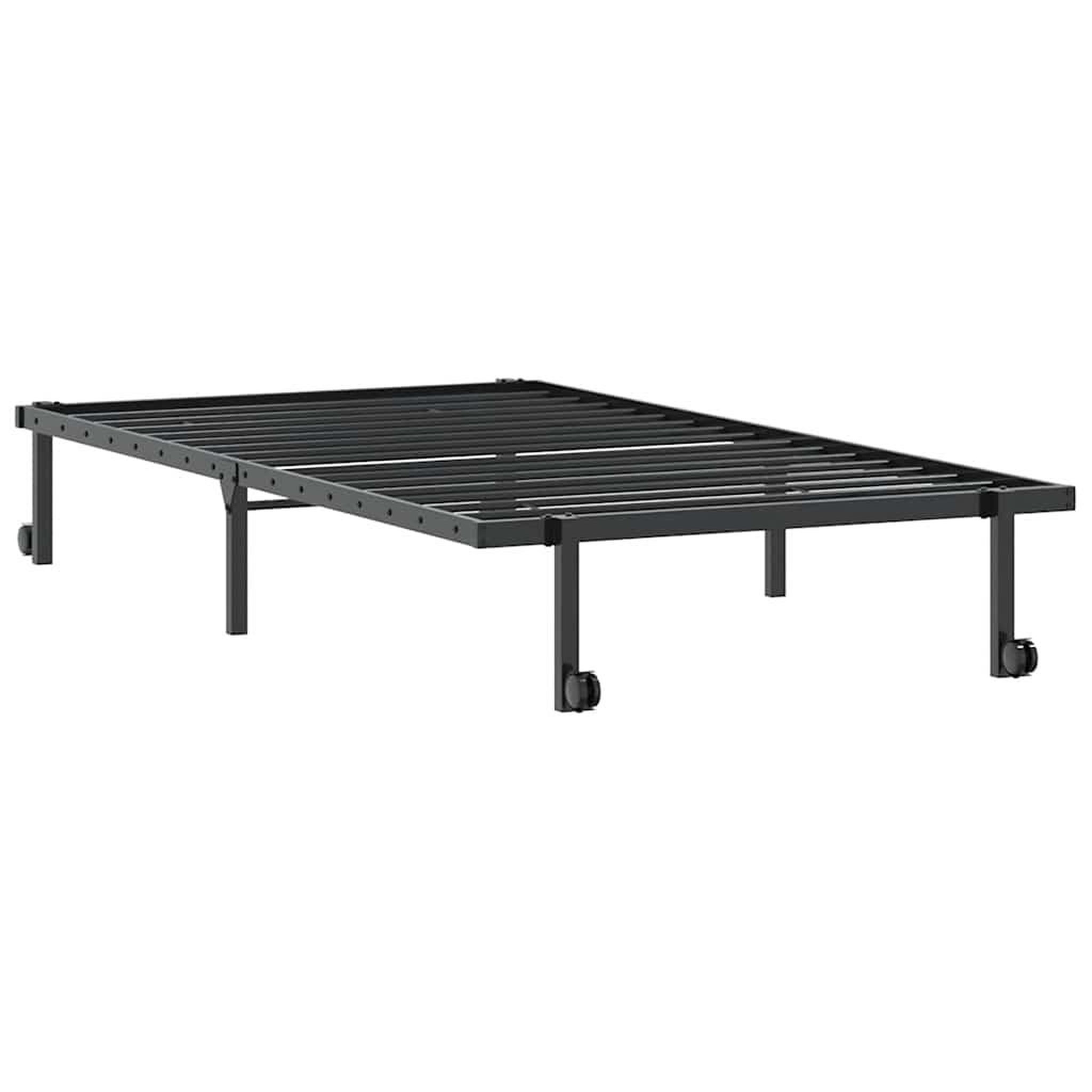 Voir la diapositive 5 : VIDAXL Cadre de lit sans matelas pliable noir 107x203 cm acier