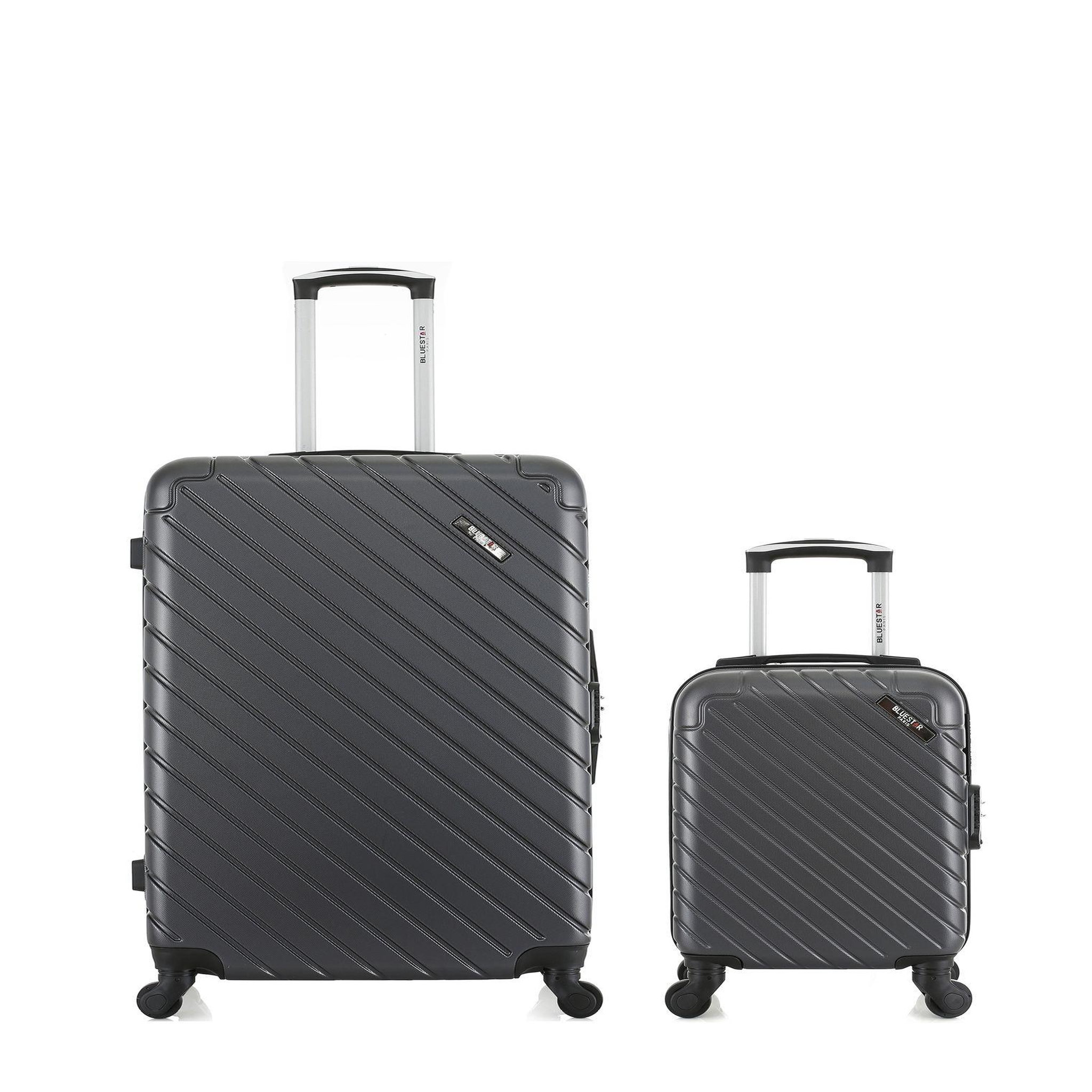 BLUESTAR Bluestar - lot de 2 valise grand format et valise cabine xxs cite -. Coloris disponibles : Gris, Beige