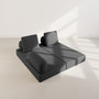 Voir la diapositive 6 : LISA DESIGN Lonny - canapé 3 places convertible en velours côtelé