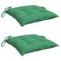 Voir la diapositive 3 : VIDAXL Coussins de chaise lot de 2 vert 50x50x7 cm tissu oxford