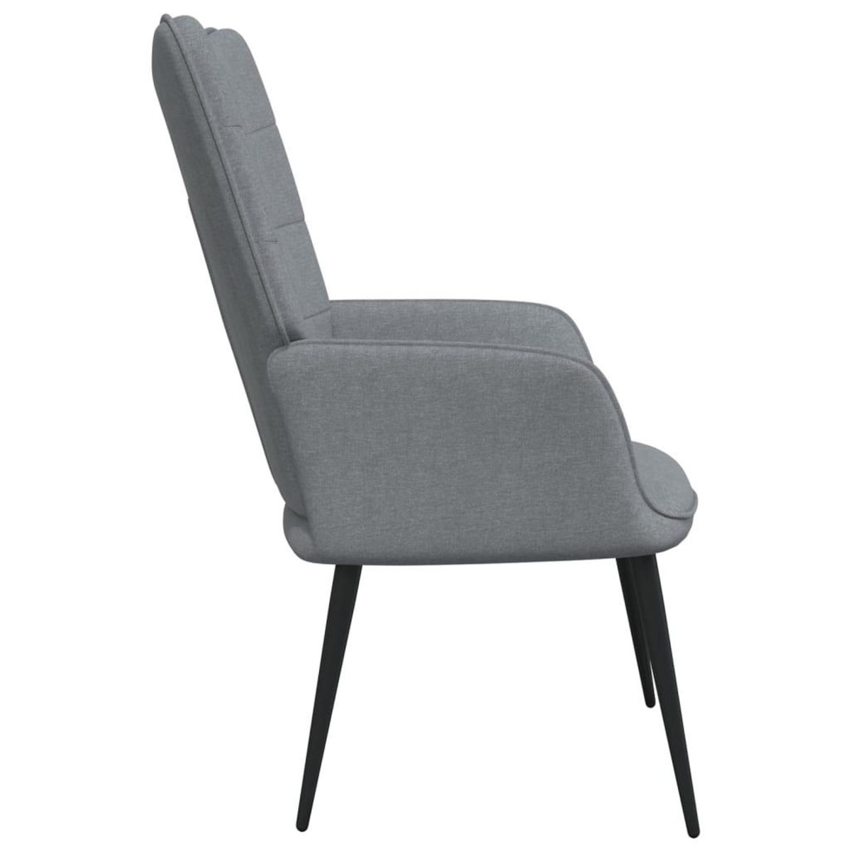 VIDAXL Chaise de relaxation avec tabouret Gris clair Tissu