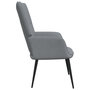 Voir la diapositive 5 : VIDAXL Chaise de relaxation avec tabouret Gris clair Tissu