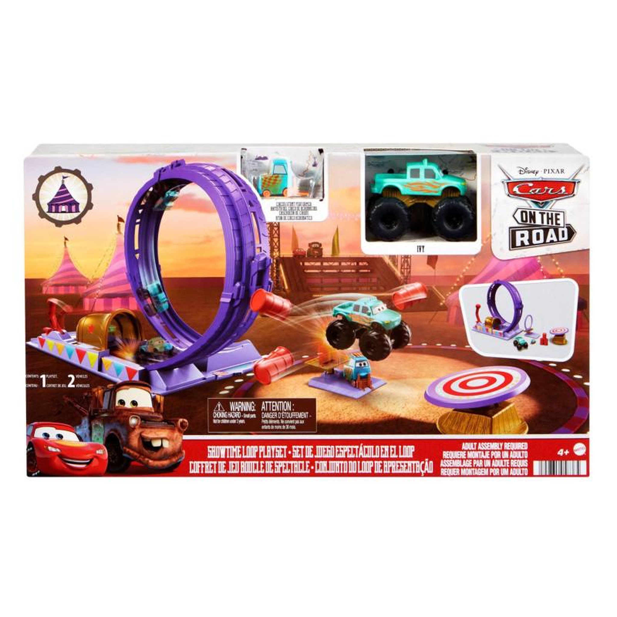 Voir la diapositive 2 : MATTEL Mattel - Disney Pixar Cars Circus Playset HGV73