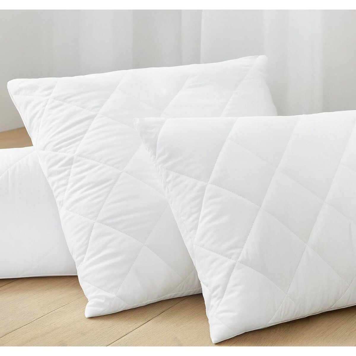 Les Ateliers du Linge Protège-oreillers 100%polyester 75gsm quilte