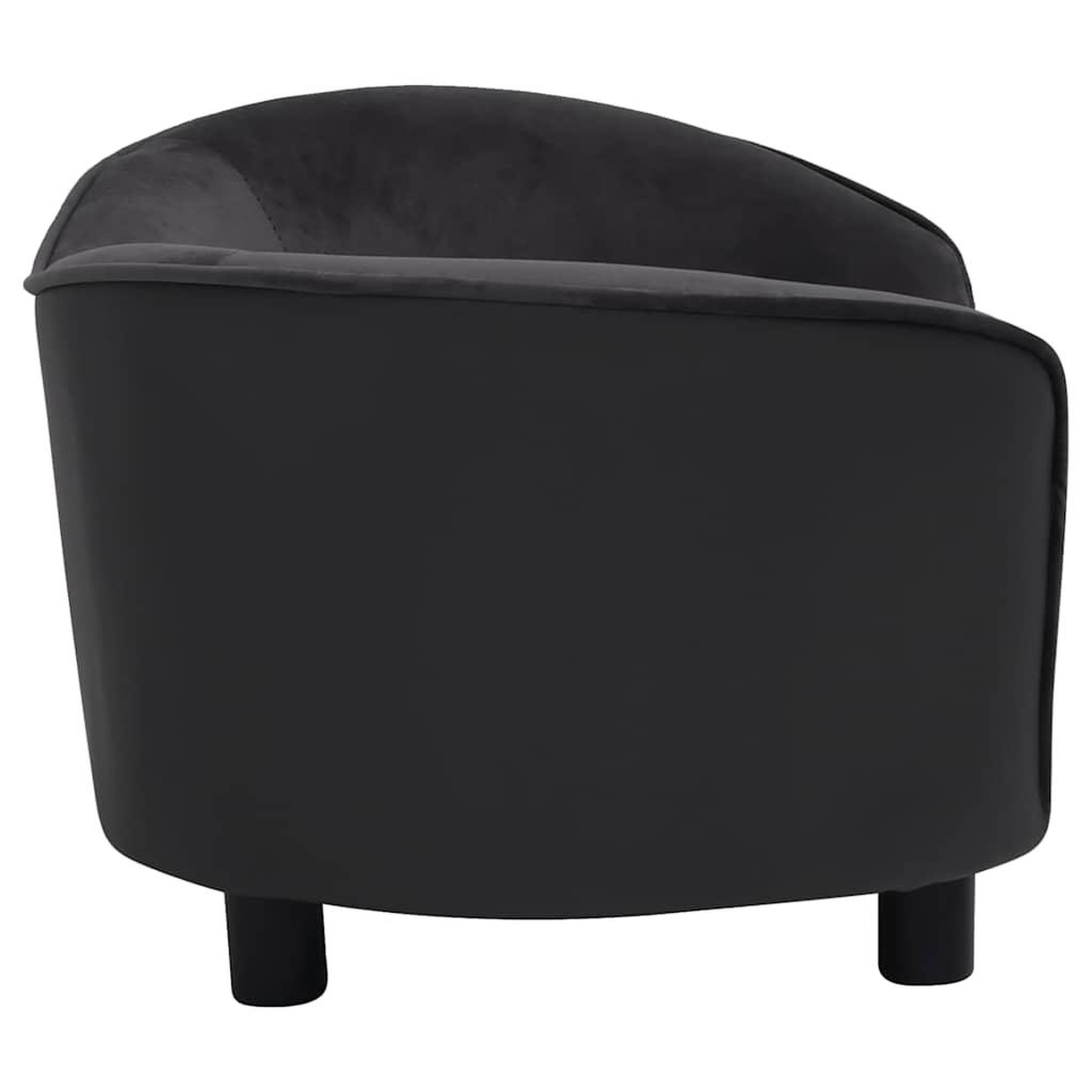 Voir la diapositive 4 : VIDAXL Canape pour chien Noir 69x49x40 cm Peluche et similicuir