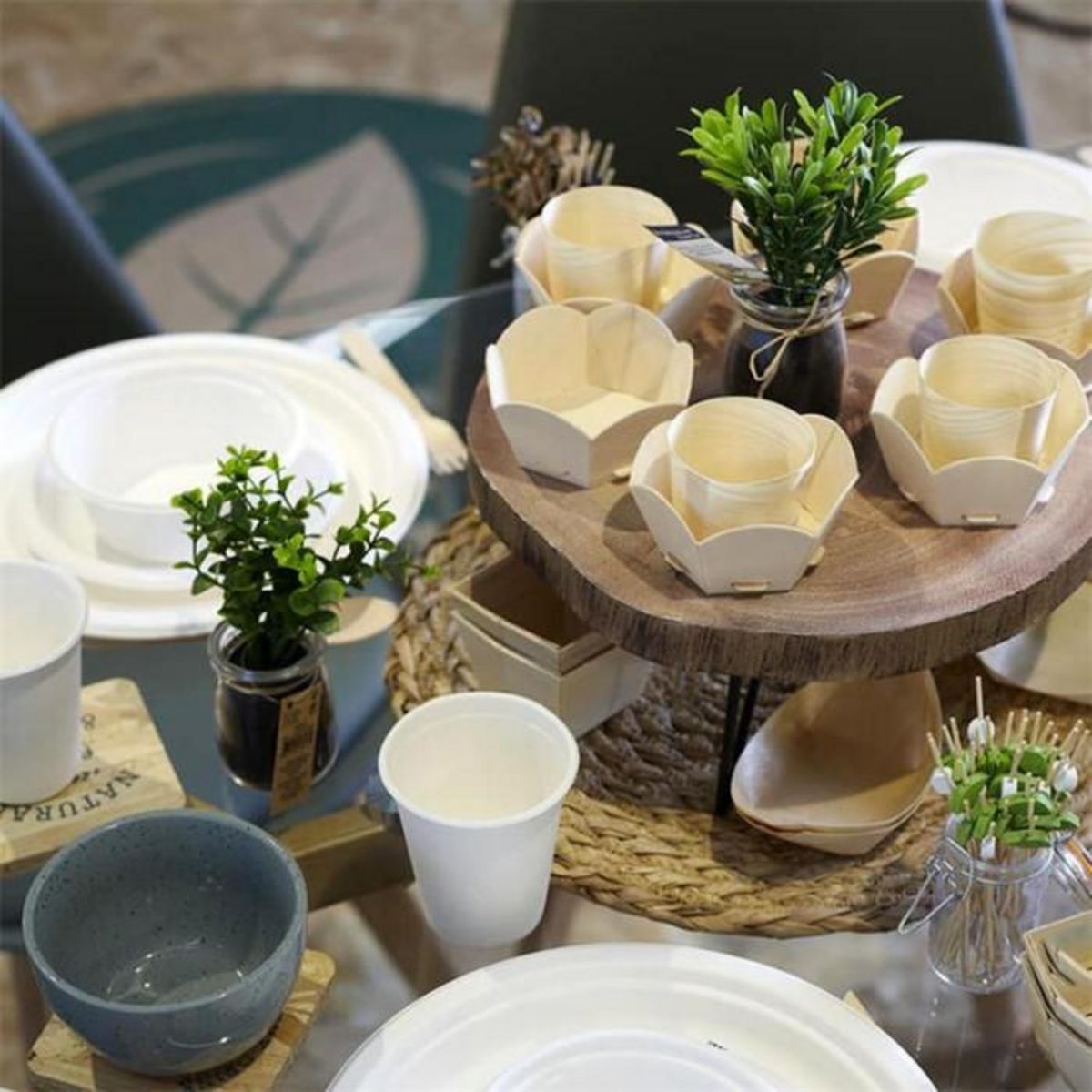 Paris Prix Lot de 12 Baquettes en Bois  Snacking  9cm Naturel