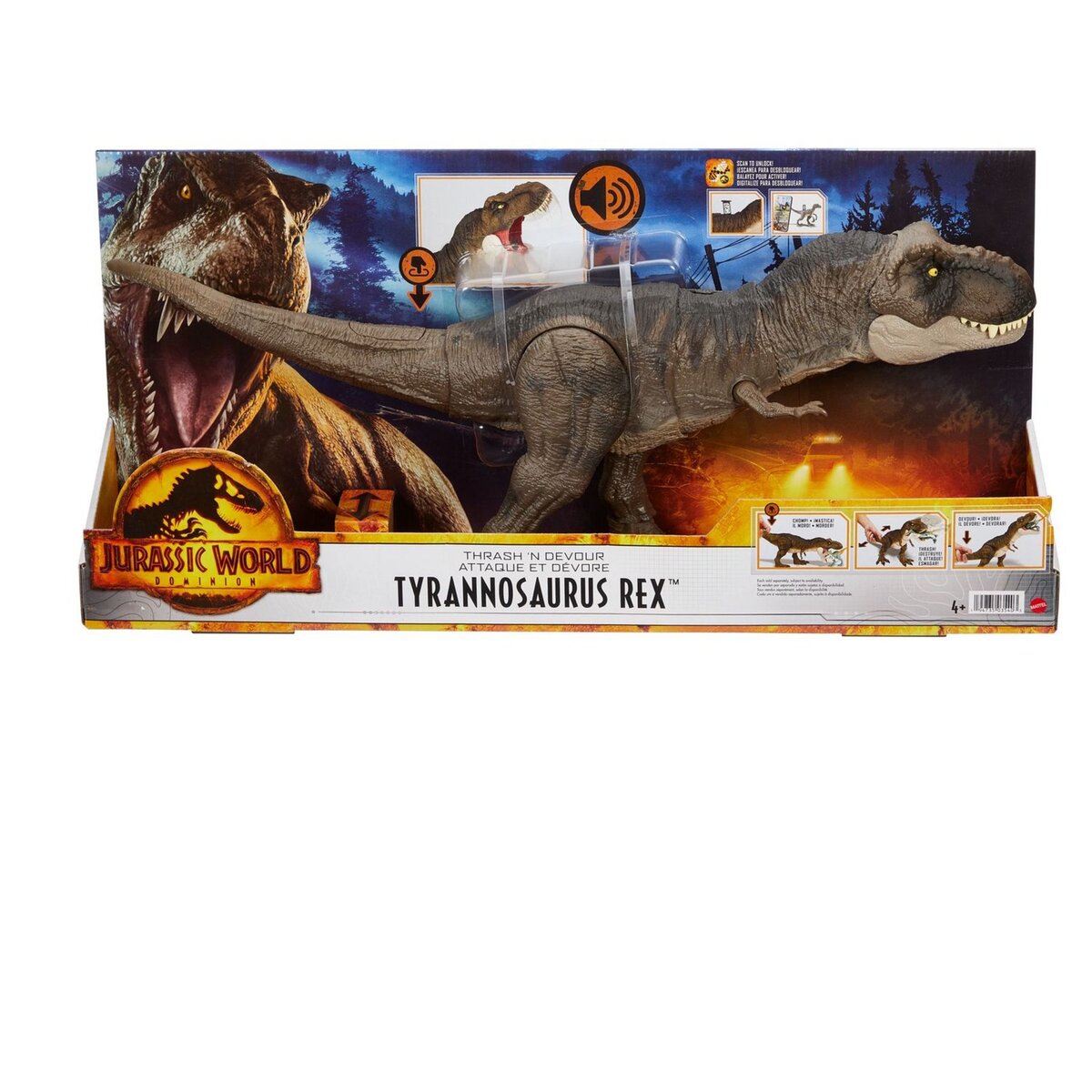 JURASSIC WORLD T rex morsure extrême Jurassic World